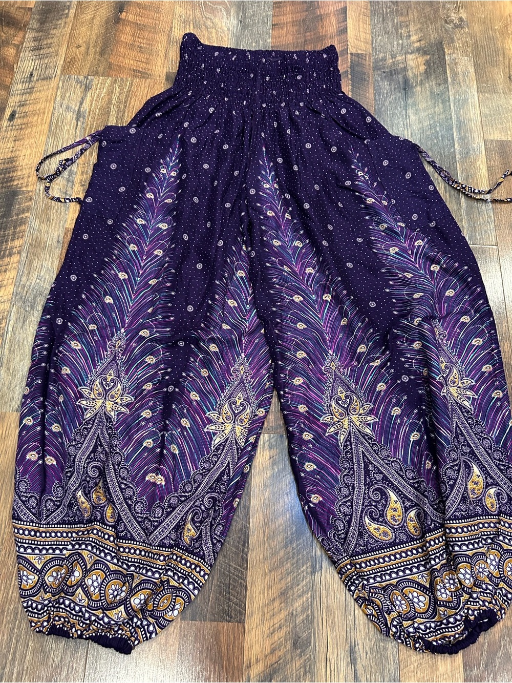 Women’s Boho Purple Printed Harem Pants
